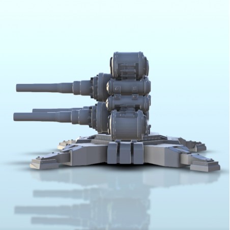 Hartolia miniatures | Quadruple barrel turret 1 (+ supported version ...