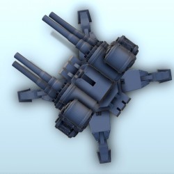 Tourelle à quadruple canons 1 (+ version avec supports)