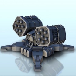 Double missile launcher turret 3 (+ supported version)