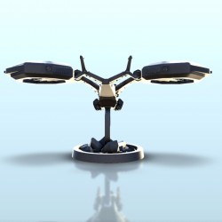 Drone armé à double hélices 2 (+ version avec supports)