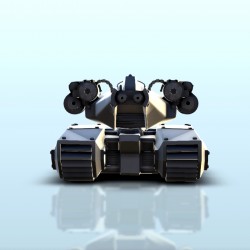 Char SF avec canon principal et miniguns 4 (+ version avec supports)