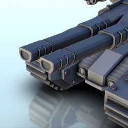 Char SF avec canon principal et miniguns 4 (+ version avec supports)