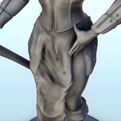 Sexy female warrior with bludgeon and armour 8