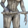 Sexy humanoid alien warrior with sword 11